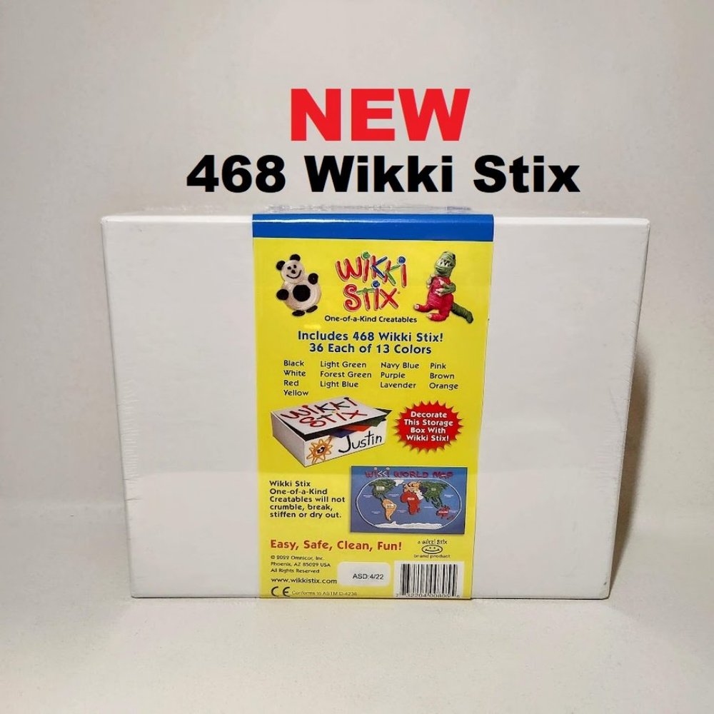 NEW 468 Wikki Stix in 13 Colors Arts and Crafts Supplies Kit Wax Science